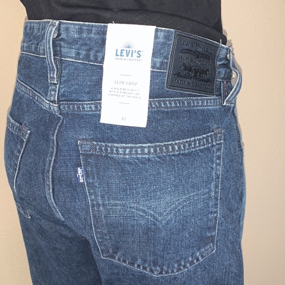 Levi’s Made & Crafted East to West Two-Tone Slim Crop Jeans Size 31 - Picture 9 of 15